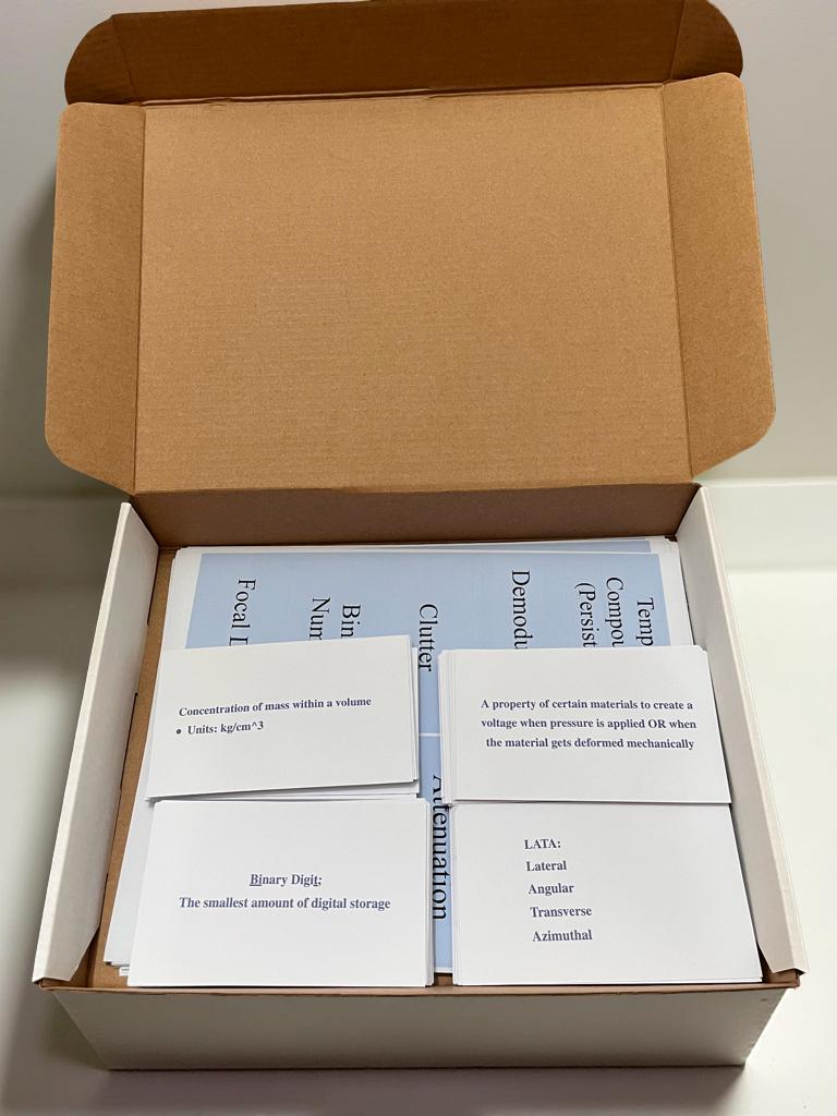Ultrasound Physics Matching Game/Flashcards for SPI