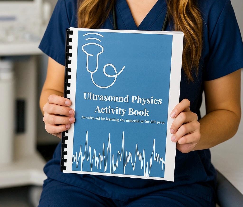BULK ORDER - 5 copies - Ultrasound Physics Activity Book - Prep for SPI